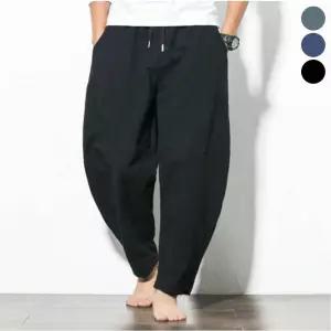 허리 항아리 편한면 캐주얼 밴딩 배기팬츠 바지 루즈핏 남자 3색  [sFIFYYX]
