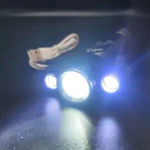 자전거 랜턴 3 방향 LED 조절 USB 충전식