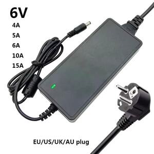 전원 공급 어댑터 DC 6 V 6A 6V10A 10A 5A 4A 볼트 스위칭 장치 DC6V 컨버터, 영국 AU 미국 EU 플러그 케이