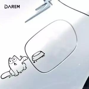 오너클랜 주유구 스티커 배고파 캣 데칼 자동차 꾸미기 DIY 포인트 스티커 스크래치 주유구 차량용