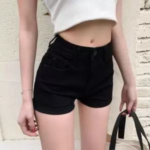 스판반바지 여성 2컬러 여름 핫팬츠 슬림핏 데님반바지 숏팬츠