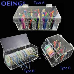 OEING Orthodontic Ligature Tie Box 파워 체인 플레이서 주최자 치과 Arcylic 디스펜서 Ortho 탄성 보관함