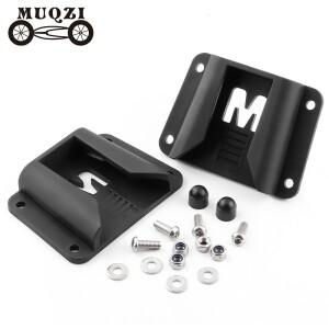 MUQZI 자전거 가방 전면 캐리어 마운트 어댑터 Brompton 접이식 액세서리 용 나사가있는 블록 브래킷