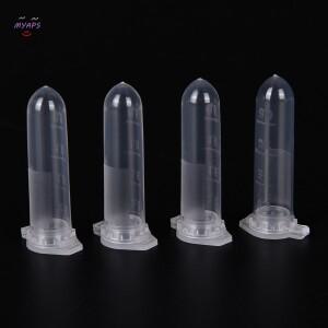 100pcs 2ml 마이크로 원심 분리기 튜브 유리 병 투명 플라스틱 컨테이너 스냅 캡