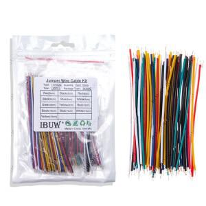 130Pcs 24AWG 브레드 보드 점퍼 와이어 케이블 키트 주석 도금 PCB 솔더 유연한 전자 5cm 6 색