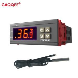 STC1000 LED 디지털 온도 컨트롤러 AC110-220V 히터 냉동고 용 NTC 센서가있는 릴레이 조절기