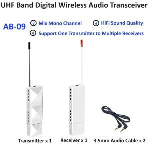 UHF 대역 무선 오디오 트랜시버  HiFi 디지털 송신기 및 리시버 USB 전원 공급 장치  90 m