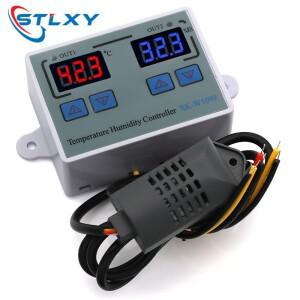 W1099 DC12V 24V 인큐베이터 냉각 가열 스위치 온도 조절기 습도 센서 용 디지털 LED 컨트롤러