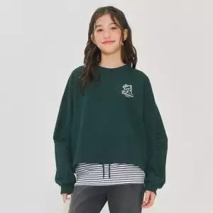 [오션스카이]여아 소매 셔링 크롭 맨투맨 티셔츠 EEJG5160B0C