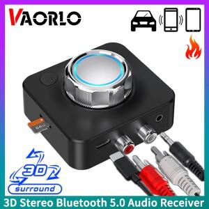 VAORLO 3D Bluetooth 5.0 오디오 수신기 서라운드 스테레오 사운드 SD TF 카드 RCA 3.5mm AUX USB 무선 어
