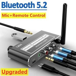 HIFI Bluetooth 5.2 오디오 수신기 DAC 동축 디지털-아날로그 변환기 3.5mm AUX RCA 마이크 U 디스크 잭 스