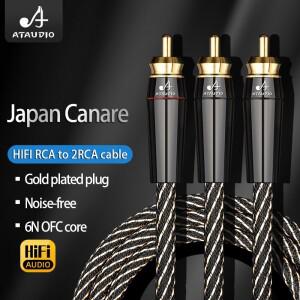 스피커  DVD  TV  앰프용 오디오 케이블  HIFI rca-2rca  6N OFC 서브우퍼 Y RCA 1 수-2 수