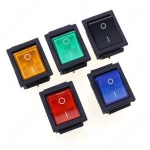5Pcs 래칭 로커 스위치 전원 I/O 4 핀 빛 16A 250VAC 20A KCD4