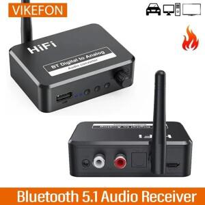DAC Bluetooth 5.1 오디오 수신기 디지털-아날로그 변환기 3.5mm AUX RCA L/R U 디스크 광학 스테레오 Hifi