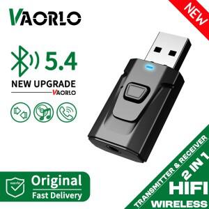 USB 블루투스 5.4 오디오 송신기 마이크 무선 어댑터 3.5mm AUX/RCA TV PC 헤드폰 홈 스테레오 자동차 HIFI