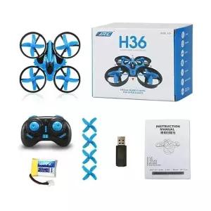 JJRC H36 4CH 미니 RC 드론 모드 헬리콥터 6축 360도 플립 원격 제어 쿼드콥터LED 조명 포함