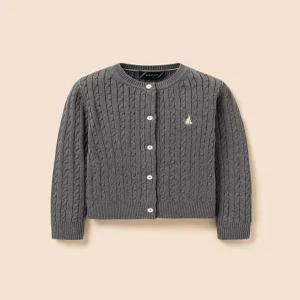 빈폴 BEANPOLE 키즈 Essential 여아 수피마 슬림 면 케이블 카디건 애쉬 GM002607205