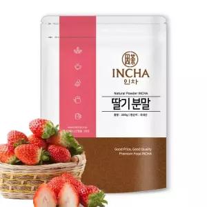인차 국내산 동결건조 딸기 분말 가루 딸기라떼 200g