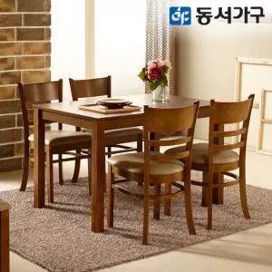 동서가구 동서가구 WO모던 우드 원목 4인용 식탁 테이블 세트 의자 4EA) DF639237
