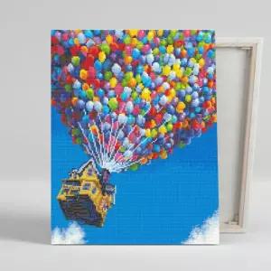 아트박스 아이러브페인팅 DIY캔버스형 보석십자수 40x50cm 풍선과집