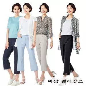 [마담엘레강스] 아이리스 레이스 배색 쿨링 팬츠 2종
