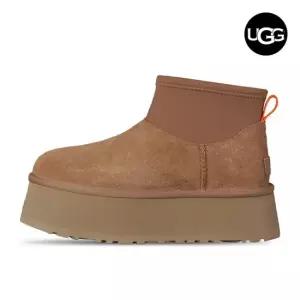 UGG 클래식 미니 디퍼 여성 플랫폼 양털 부츠 체스트넛 1168170-CHE