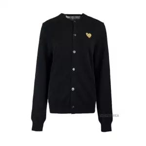 [라벨루쏘]  FW24 공용 하트 와펜 가디건 AX N049 051 1 BLACK