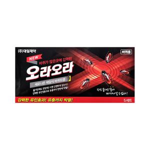 대일제약 뉴오라오라 바퀴트랩 5세트x1개 바퀴용 끈끈이 테잎식 확실한유인효과 간편조립