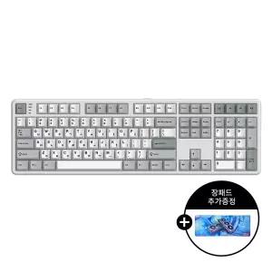 한성컴퓨터 GK798PRO 3모드 폼떡 유무선 기계식 키보드 메탈화이트 문라이트 도독 35g
