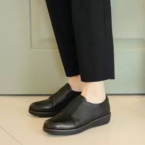 레이스레스 더비 슬립온 블랙 N76-001