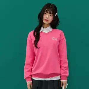체이스컬트 [본사]여성 팁배색 브이넥 맨투맨 티셔츠-EARG5171B0P
