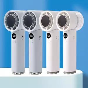 프럭스C 100단 BLDC모터 휴대용 3초쿨링패드 무선 초경량 핸디형 미니 선풍기 3600mAh (4개)