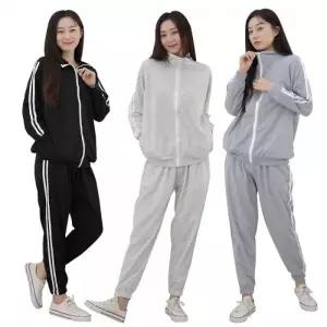 2선집업 상하세트 여성 스판 트레이닝세트 집업 츄리닝세트 데일리 밴딩 조거팬츠
