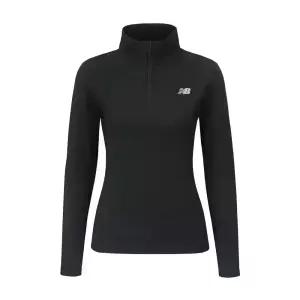 NB 뉴발란스 에센셜 스페이스 다이 여성 아노락 반집업 긴팔티 러닝 런닝 블랙 WT41150-BK