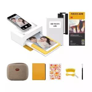 코닥 도크2 도크플러스 PD460+50매+악세사리 번들 포토프린터 사진인화기 가정용 핸드폰 블루