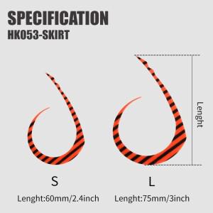 OBSESSION HK053-SKIRT 5개/봉지 소프트 타이라바 스페어 컬리 테일 실리콘 고무 인치우 지그 루어 액세서