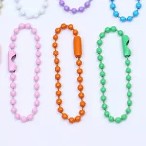 DIY 컬러 볼체인 키링만들기 군번줄 펜던트 악세서리 연결 12cm