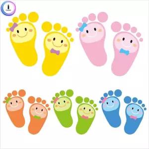 h01 질서안전지킴이 5색발바닥스티커/발바닥/발자국/스티커/논슬립/예쁜/신발장/발스티커/모양/놀이/어린이