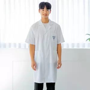대한약사회 남자 약사가운 반팔 약국 약사옷 의사 롱가운 30수