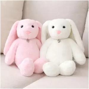 노블래빗 인형 토끼 진주목걸이 40cm 아이보리 핑크 공식정품