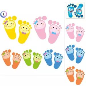 질서안전지킴이 5색발바닥스티커/바닥/스티커/발바닥/야광/넌슬립/신발장/유치원/축광/계단/안전/논슬립