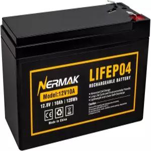 NERMAK 12V 10Ah 리튬 LiFePO4 딥 사이클 배터리 태양/풍력 조명 전동 휠 라이드 온 장난감 피쉬 파인더