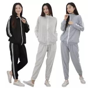 여성 2선 상하세트 트레이닝세트  집업 밴딩 조거팬츠