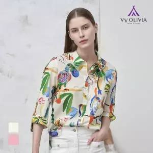 [올리비아로렌][비비올리비아] 프린트 아사 블라우스_VVCNL5M4461