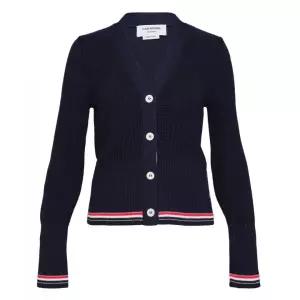 THOM BROWNE 톰브라운 클래식 코튼 브이넥 카디건 (FKC641A Y3030 415)