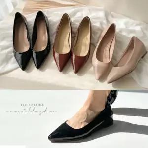 [시크릿속굽] 바닐라슈 델리앙 말랑글로시 속굽 키높이 플랫슈즈(5cm)