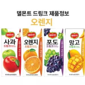 오렌지 롯데칠성 델몬트 팩음료 190mlx32개입 드링크