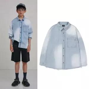 [블루테일]스트라이프 워싱 데님 셔츠 AAB3BL02SB