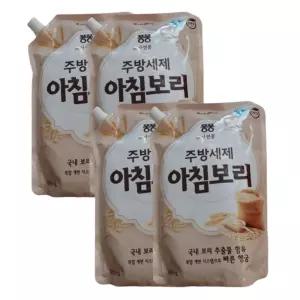 퐁퐁 주방세제 아침보리 리필 1.2L, 4개
