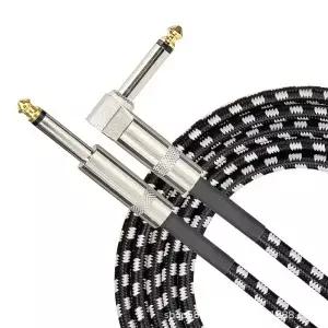 6.35mm 오디오 케이블 TRS 1/4 인치 일렉트릭 기타베이스 1.5m 3m 금도금 차폐 저소음 잭